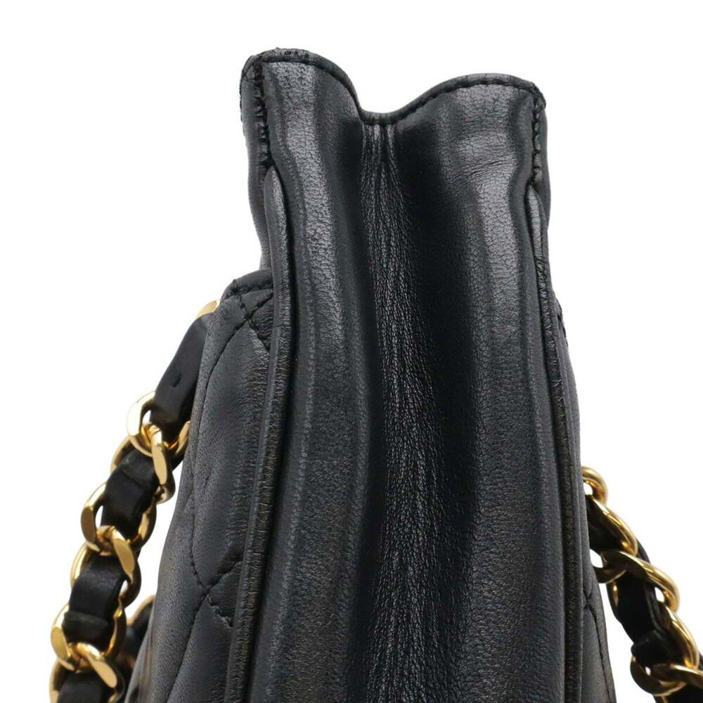 CHANEL Black Lambskin Leather Shoulder Bag - Picture 5 of 10